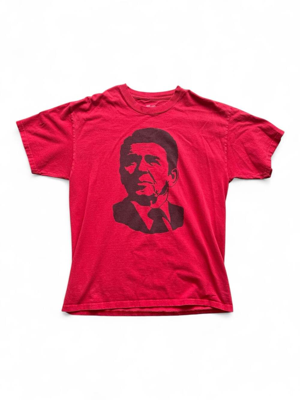 Vintage Ronald Reagan 'Che Guevara Style' Portrait Graphic Red T-Shirt